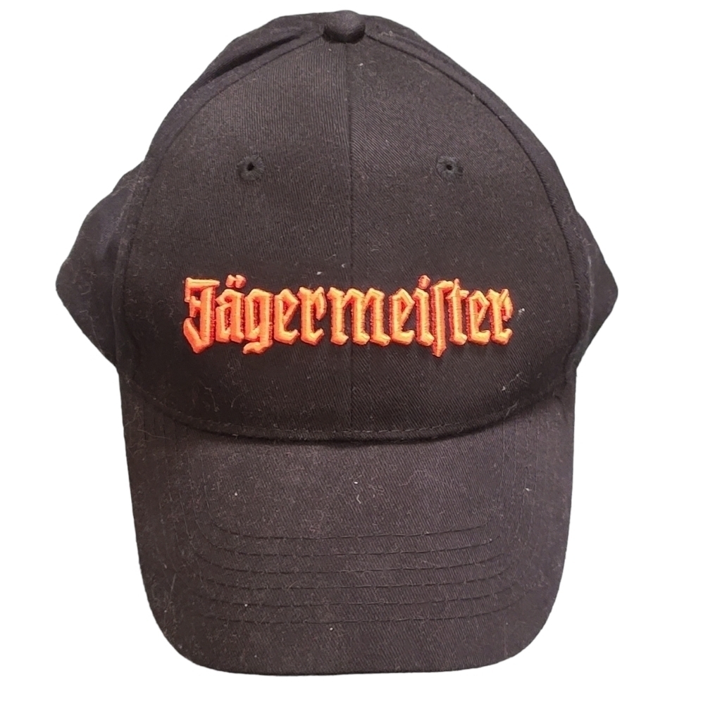 Jagermeister Spellout Embroidered adjustable baseball hat cat